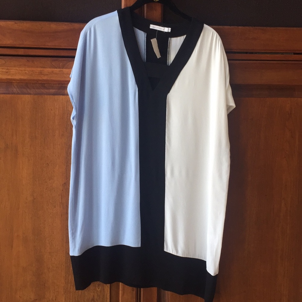 Sale Pink Stitch color block dress